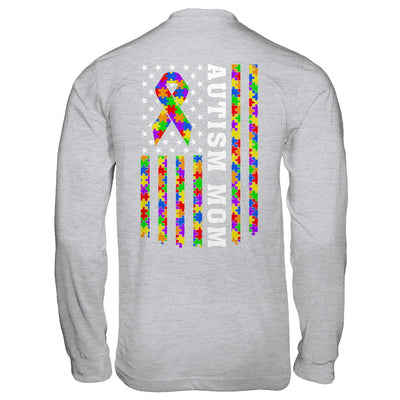 Proud Autism Mom Us Flag Autistic Mommy Mothers Day T-Shirt & Hoodie | Teecentury.com