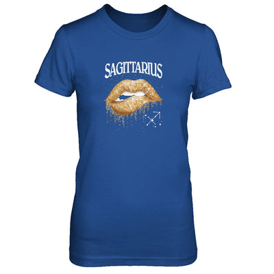 Sagittarius Zodiac November December Birthday Gift Golden Lipstick T-Shirt & Tank Top | Teecentury.com