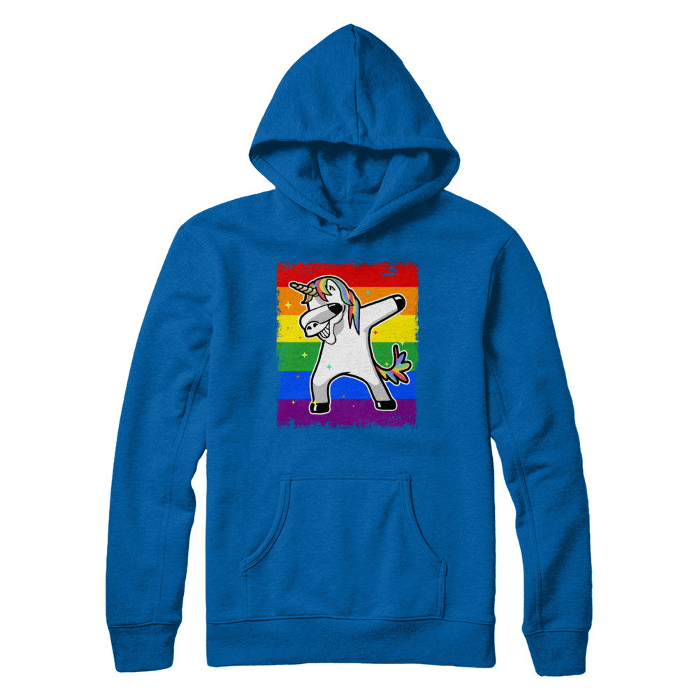 Dabbing Unicorn Lgbt Gay Pride Flag T-Shirt & Hoodie | Teecentury.com