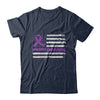Purple Ribbon Epilepsy Awareness US Flag T-Shirt & Hoodie | Teecentury.com
