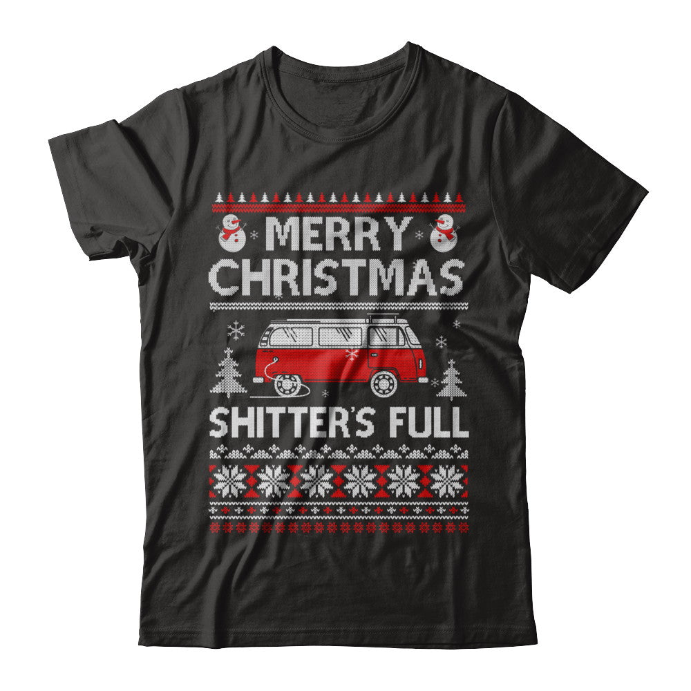 Merry Christmas Shitters Full Ugly Sweater T-Shirt & Sweatshirt | Teecentury.com