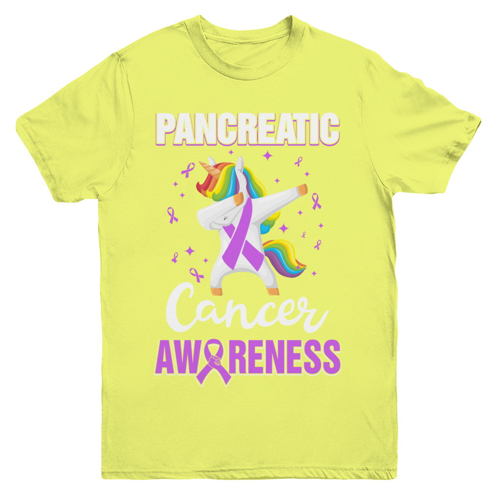 Inspirational Pancreatic Cancer Awareness Unicorn Support Youth Youth Shirt | Teecentury.com