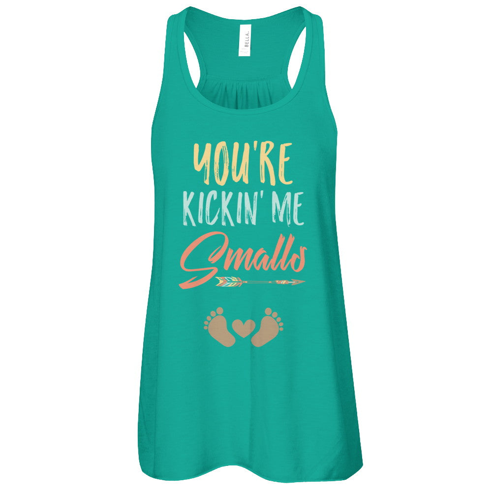 You're Kickin' Me Smalls Pregnancy Mother's Day T-Shirt & Tank Top | Teecentury.com