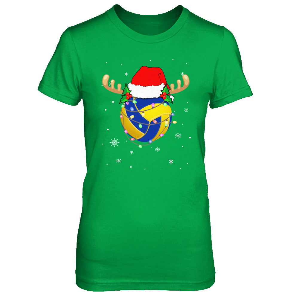 Santa Hat Volleyball Reindeer Christmas Gifts T-Shirt & Sweatshirt | Teecentury.com