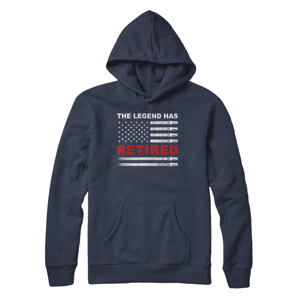 The Legend Has Retired Firefighter Retirement Gift T-Shirt & Hoodie | Teecentury.com