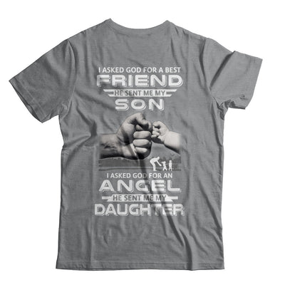 Asked God For A Best Friend He Sent Me My Son & Angel Daughter T-Shirt & Hoodie | Teecentury.com