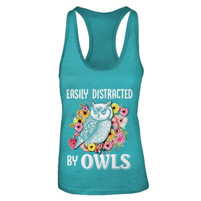Easily Distracted By Owls T-Shirt & Tank Top | Teecentury.com