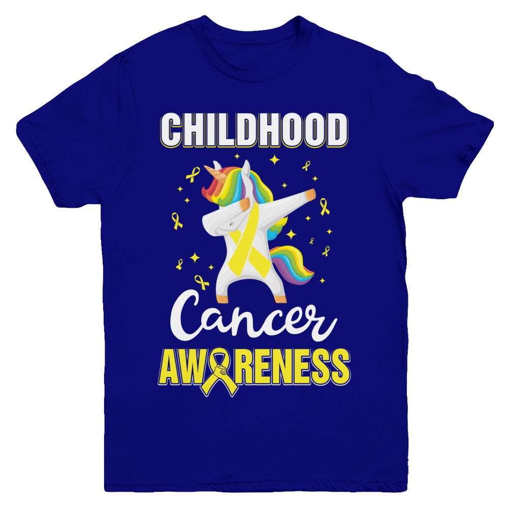 Inspirational Childhood Cancer Awareness Unicorn Support Youth Youth Shirt | Teecentury.com