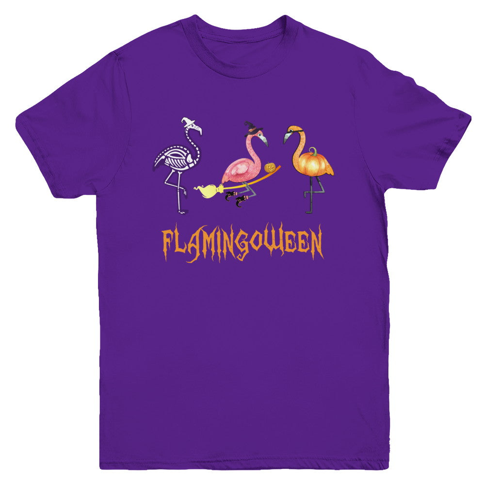 Funny Flamingo Halloween Flamingoween Youth Youth Shirt | Teecentury.com