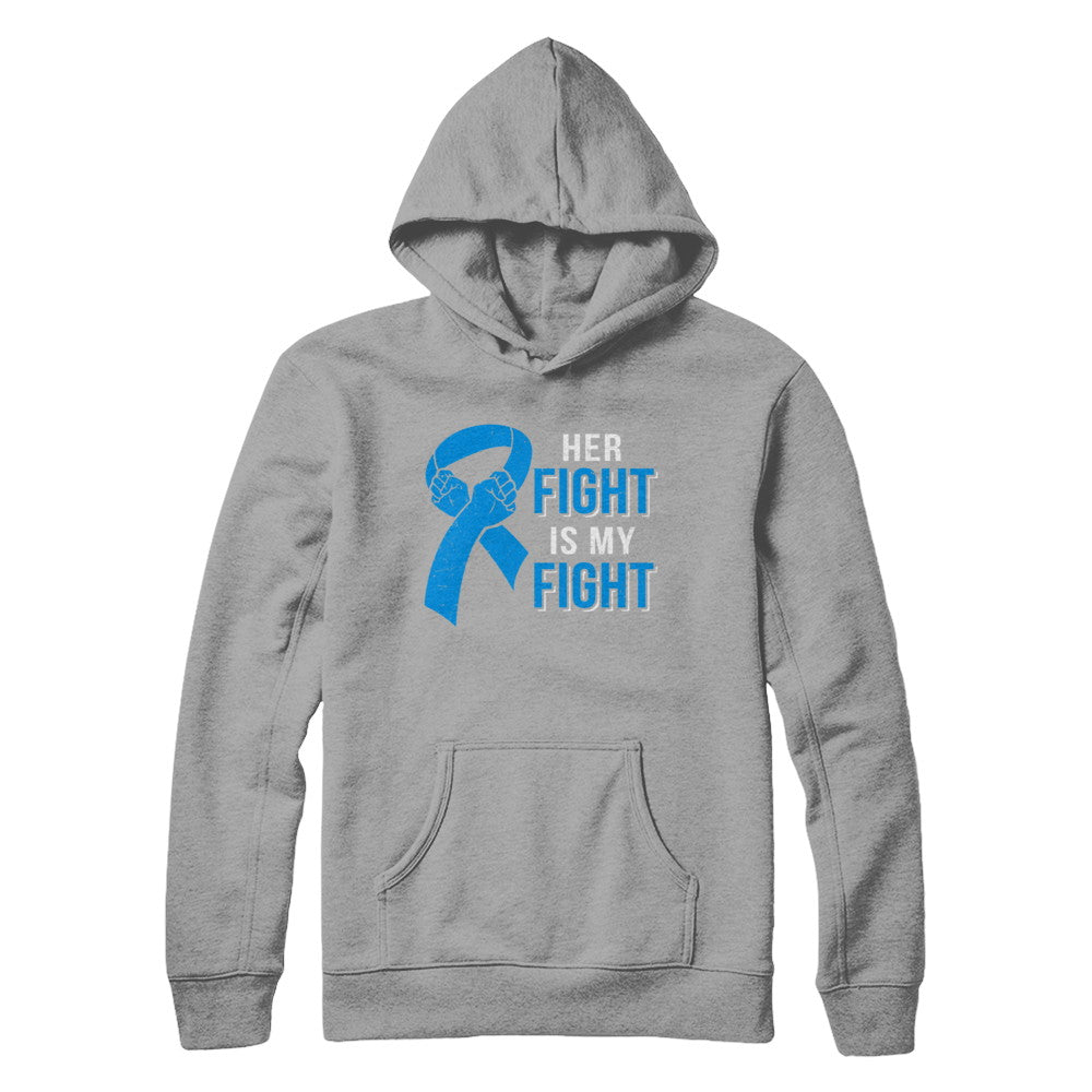 Her Fight Is My Fight Colon Cancer Blue Ribbon Awareness T-Shirt & Hoodie | Teecentury.com