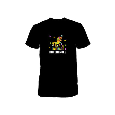 Autism Awareness Puzzle Piece Unicorn Embrace Differences Youth Youth Shirt | Teecentury.com