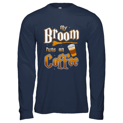 My Broom Runs On Coffee Halloween Witch Costume T-Shirt & Hoodie | Teecentury.com