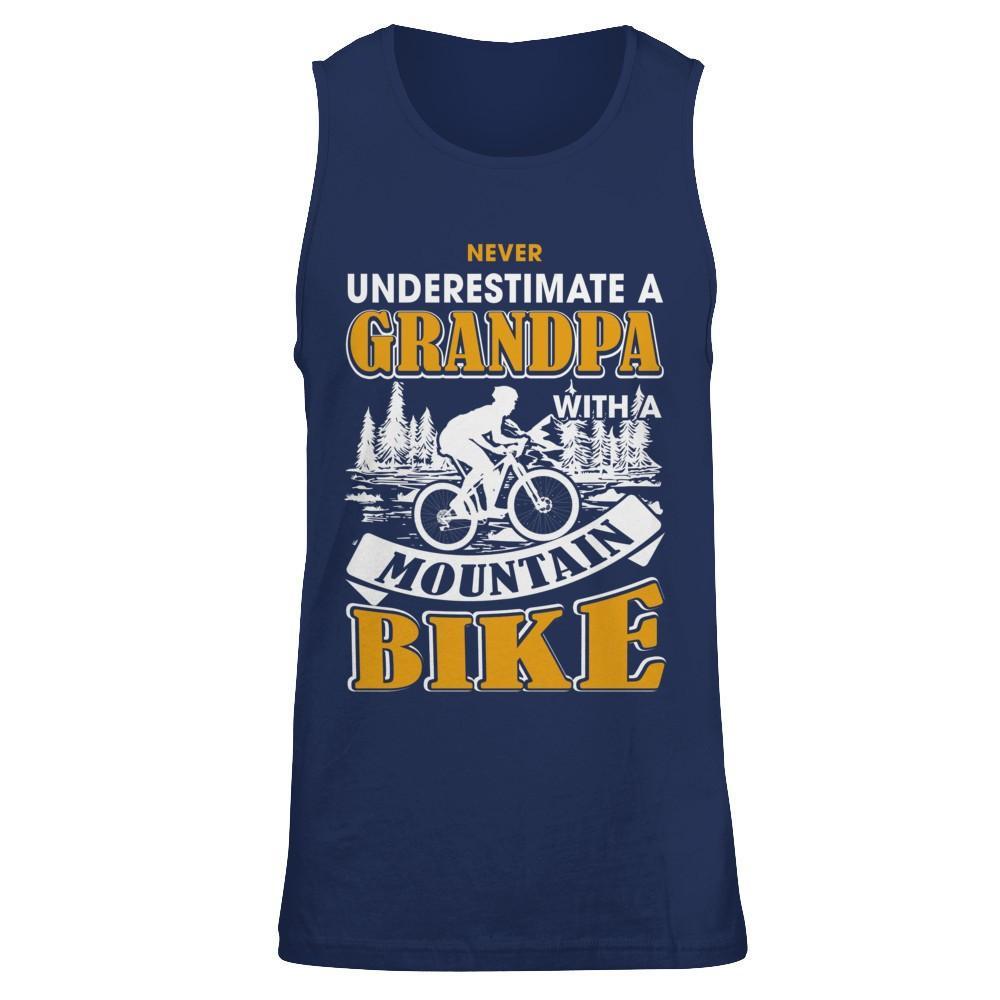 Never Underestimate A Grandpa With A Mountain Bike T-Shirt & Hoodie | Teecentury.com