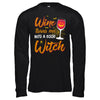 Wine Turns Me Into A Good Witch Halloween T-Shirt & Hoodie | Teecentury.com