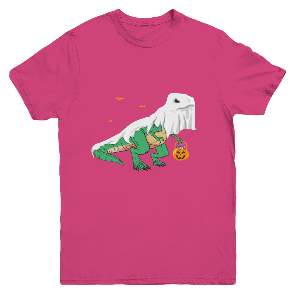 Halloween T Rex Dinosaur Ghost Trick Or Treat Youth Youth Shirt | Teecentury.com
