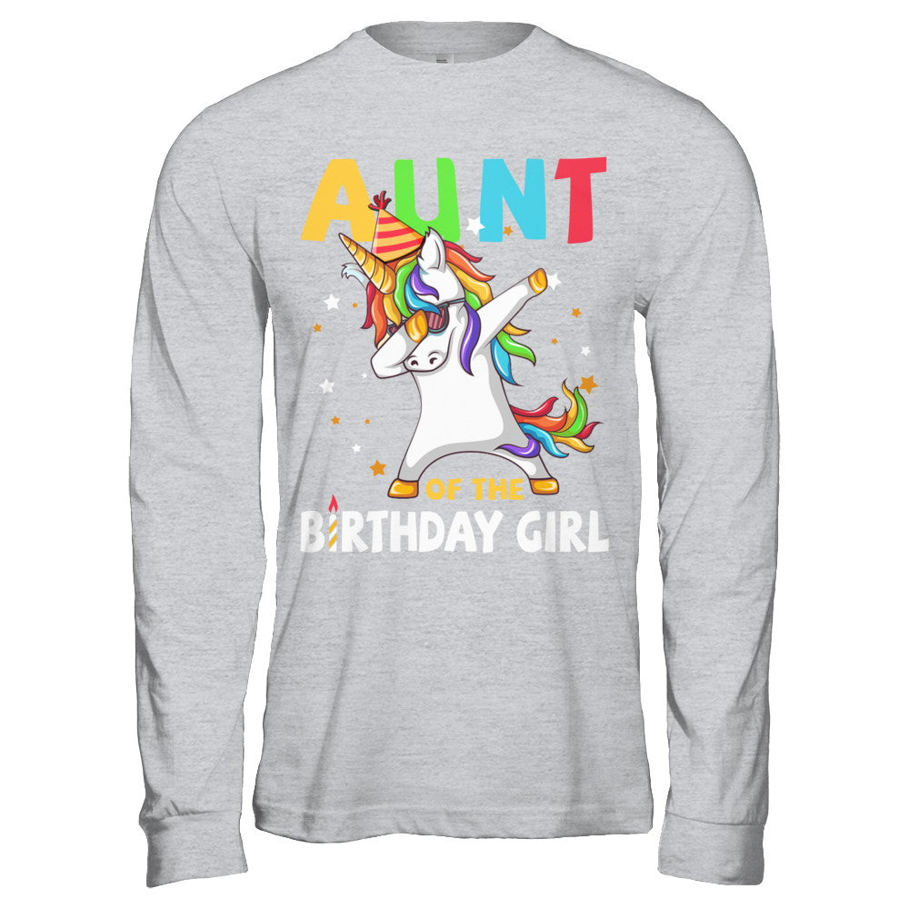 AUNT Of The Birthday Girl Dabbing Unicorn Party T-Shirt & Hoodie | Teecentury.com