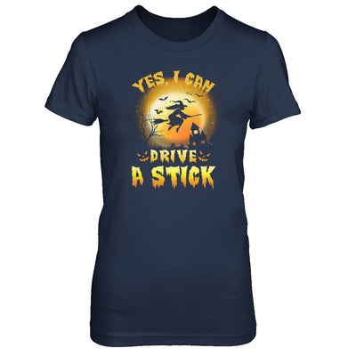 Yes I Can Drive A Stick Broom Funny Halloween Witch T-Shirt & Tank Top | Teecentury.com