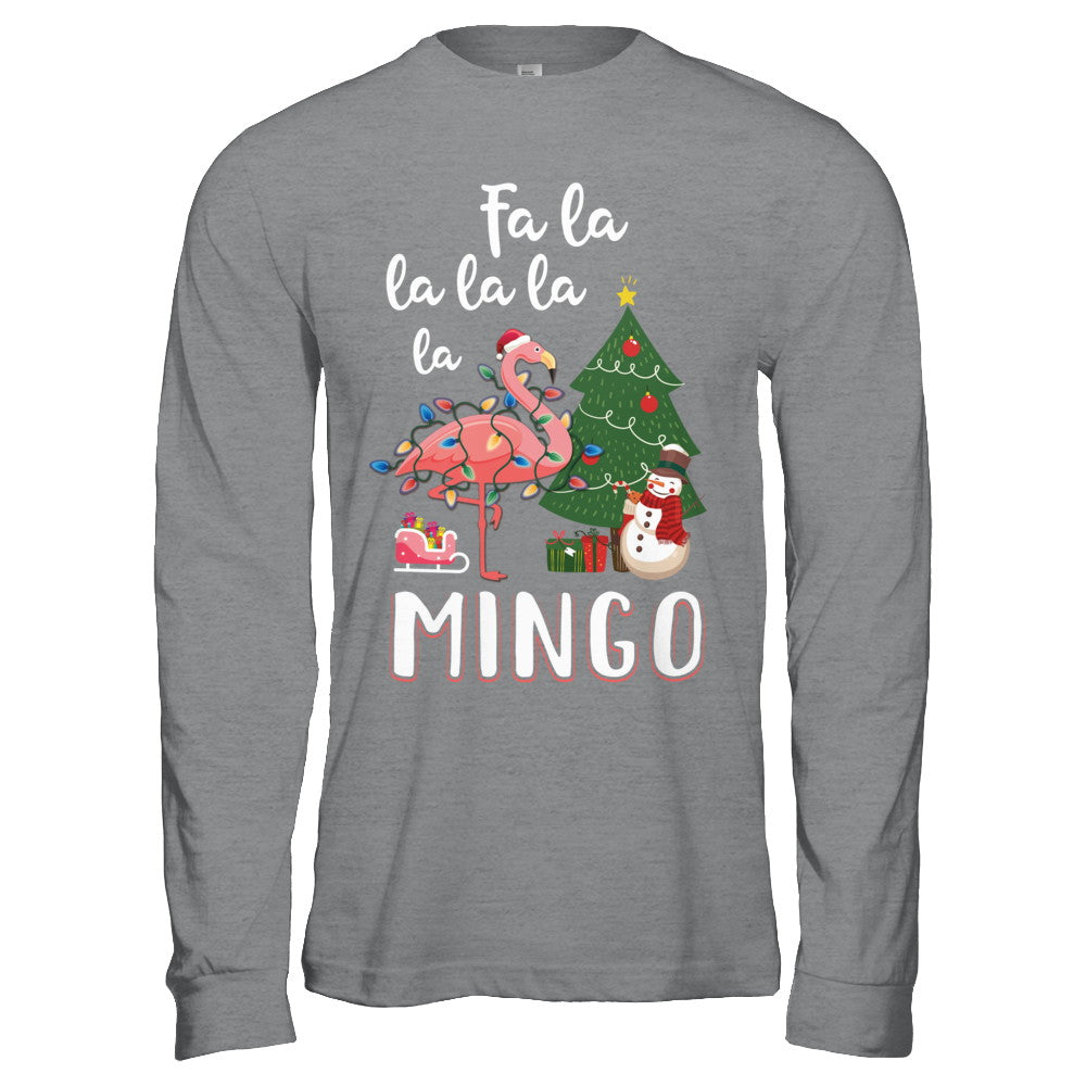 Cute Pink Flamingo Santa Hat Merry Christmas T-Shirt & Hoodie | Teecentury.com