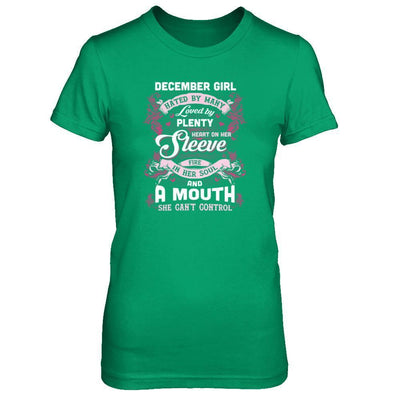December Girl Hated By Many Loved By Plenty Heart On Her Sleeve T-Shirt & Tank Top | Teecentury.com