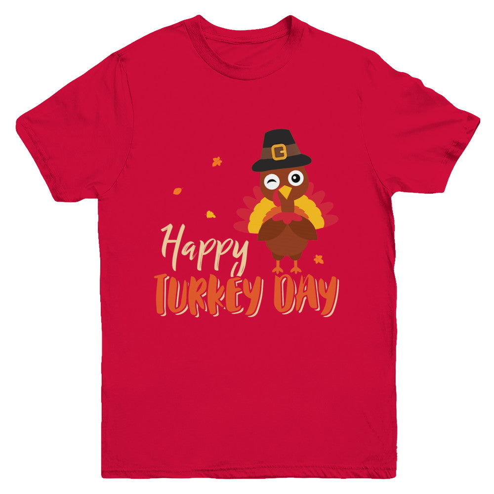 Happy Turkey Day Funny Thanksgiving Gift Youth Youth Shirt | Teecentury.com
