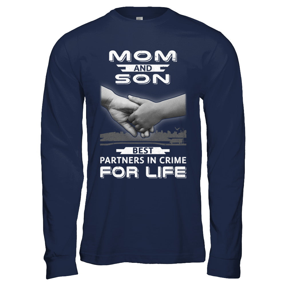 Mom And Son Best Partners In Crime For Life T-Shirt & Hoodie | Teecentury.com