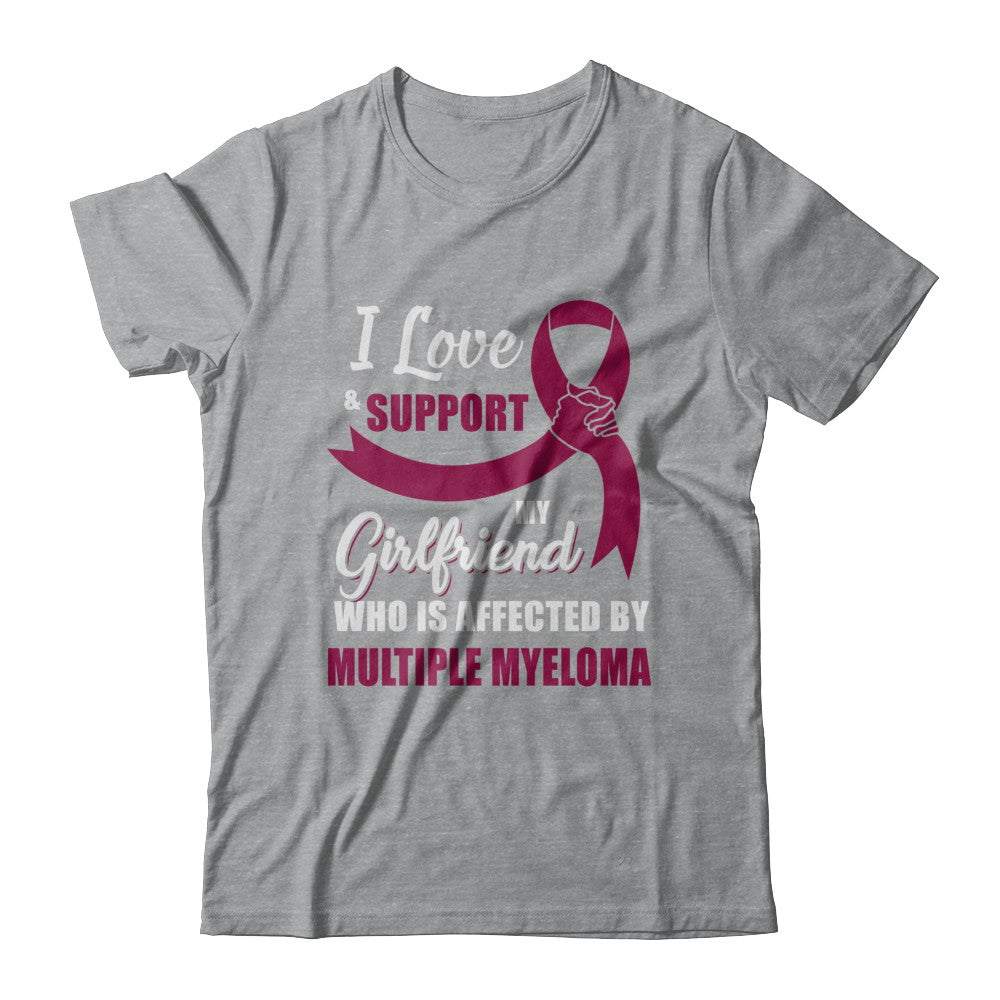 Multiple Myeloma Awareness Support Burgundy Girlfriend Boyfriend T-Shirt & Hoodie | Teecentury.com