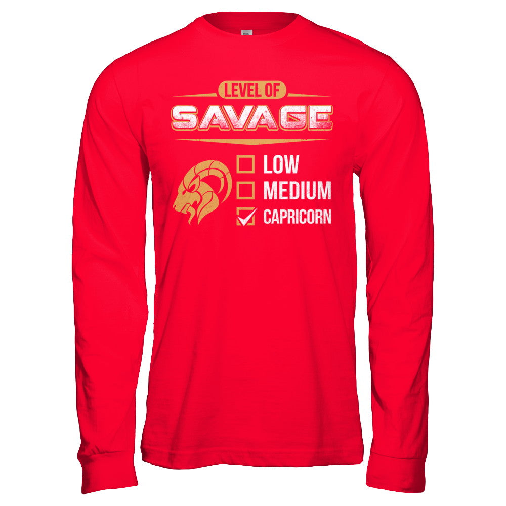 Level Of Savage Capricorn T-Shirt & Hoodie | Teecentury.com