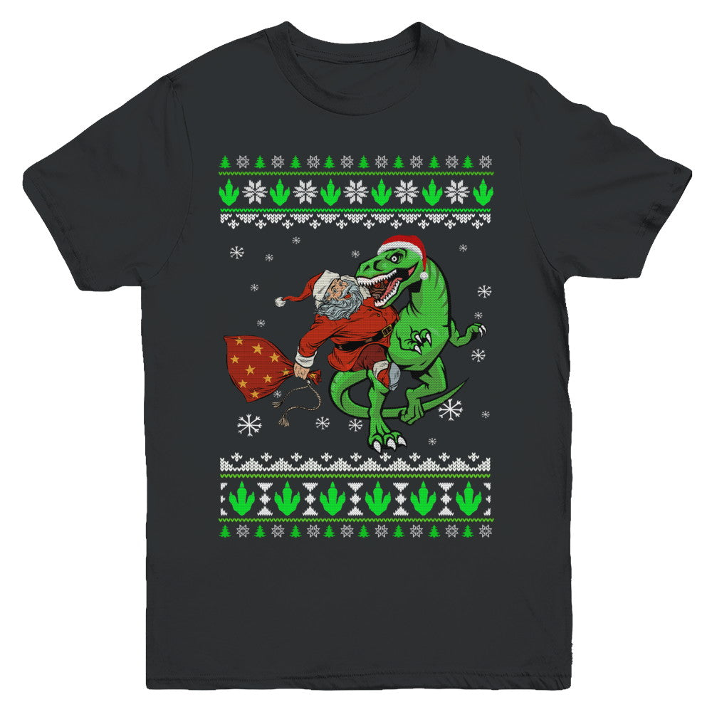 Santa riding hotsell dinosaur sweater