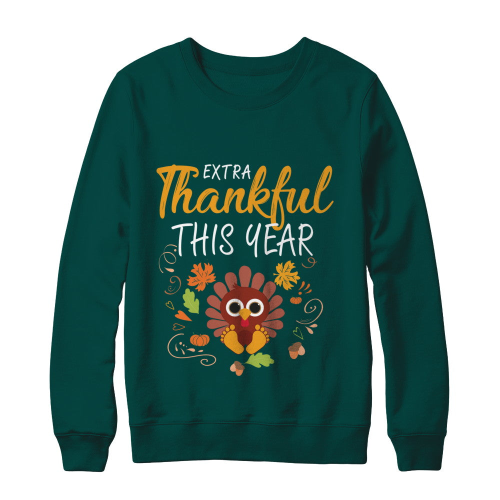 Thankful Pregnancy Mom Turkey Thanksgiving T-Shirt & Sweatshirt | Teecentury.com