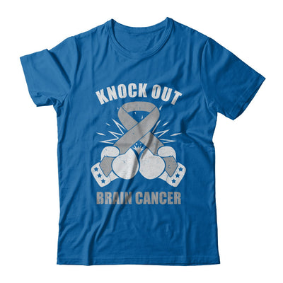 Boxing Knock Out Brain Cancer Awareness Support T-Shirt & Hoodie | Teecentury.com