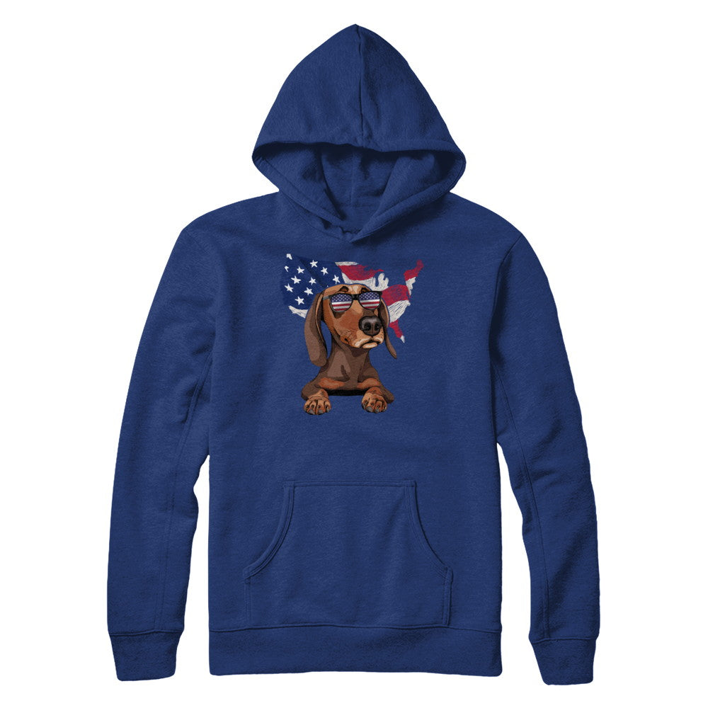 Funny Patriot Dachshund Dog 4Th Of July American Flag T-Shirt & Hoodie | Teecentury.com