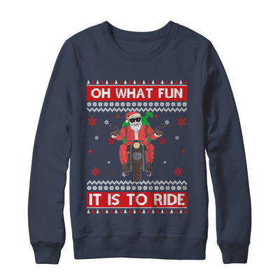 Oh What Fun It Is To Ride Motorcycle Christmas Sweater T-Shirt & Sweatshirt | Teecentury.com