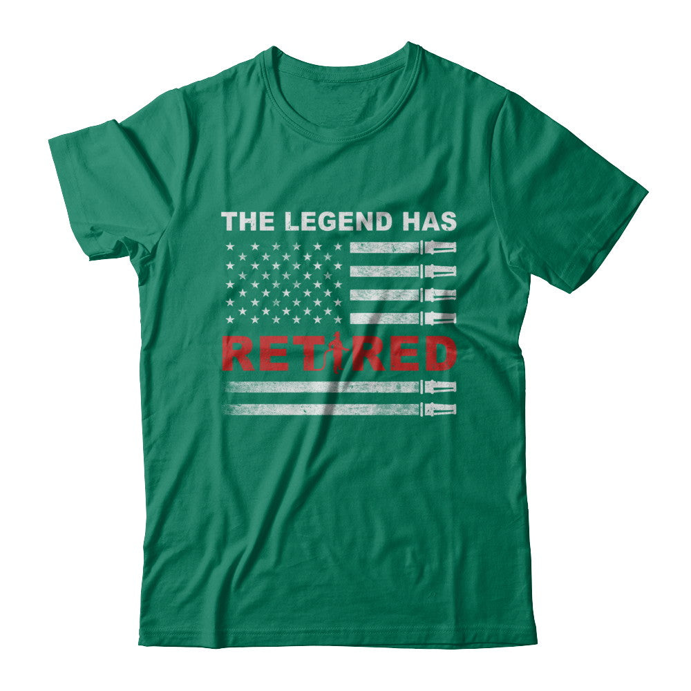 The Legend Has Retired Firefighter Retirement Gift T-Shirt & Hoodie | Teecentury.com