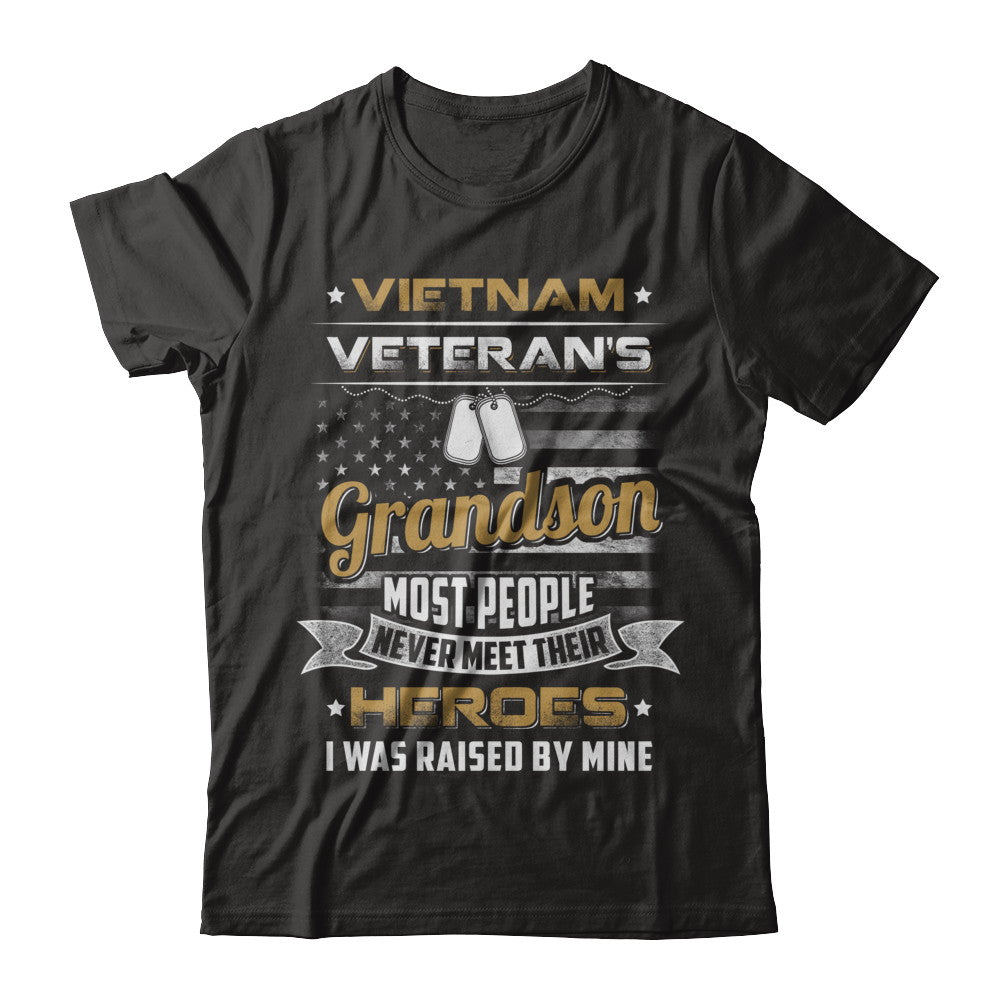 Vietnam Veteran's Grandson I Was Raised By Mine T-Shirt & Hoodie | Teecentury.com