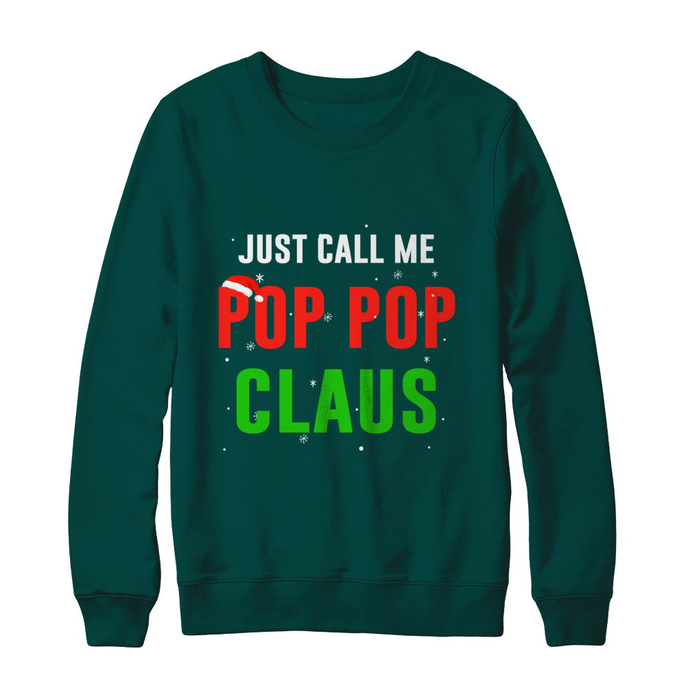 Santa Pop Pop Claus Matching Family Christmas Pajamas T-Shirt & Sweatshirt | Teecentury.com