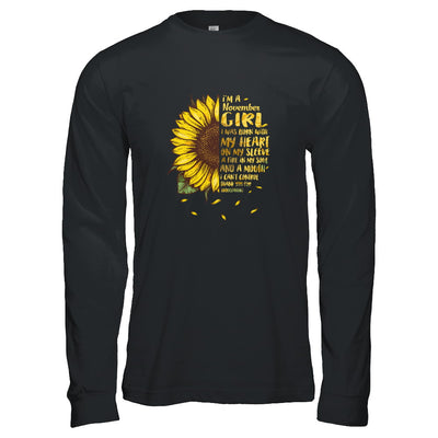 I Am A November Girl Birthday Gifts Sunflower T-Shirt & Tank Top | Teecentury.com