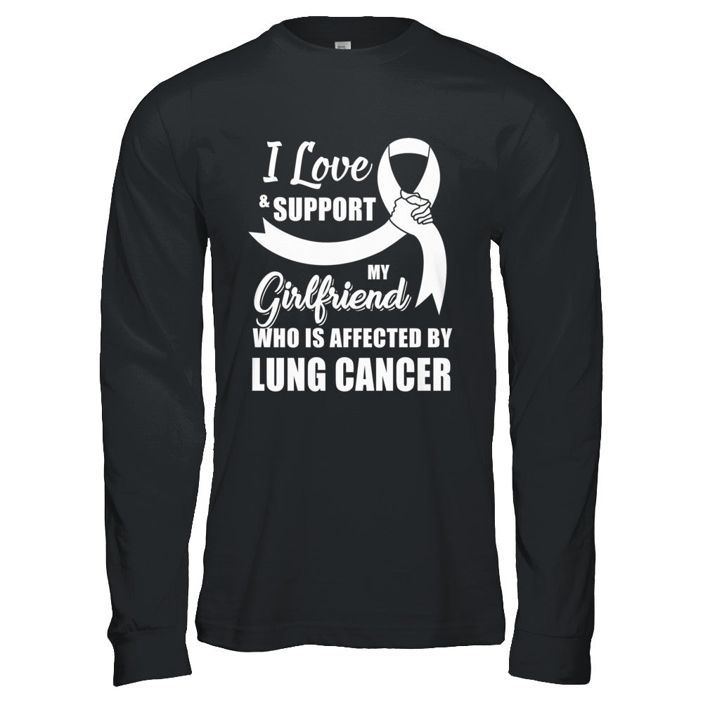 Lung Cancer Awareness Support White Girlfriend Boyfriend T-Shirt & Hoodie | Teecentury.com