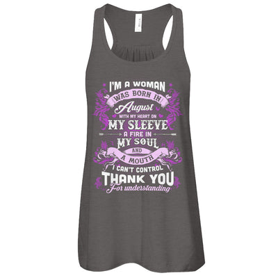 I'm A Woman Was Born In August With My Heart Birthday T-Shirt & Tank Top | Teecentury.com