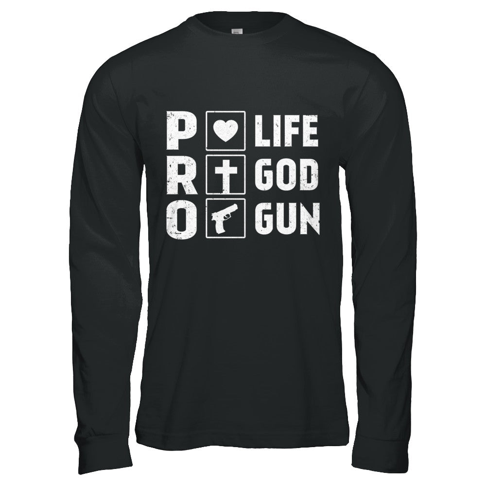 Pro Life Pro God Pro Gun America T-Shirt & Hoodie | Teecentury.com