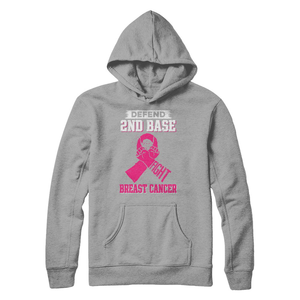 Defend 2nd Base Fight Breast Cancer Awareness T-Shirt & Hoodie | Teecentury.com