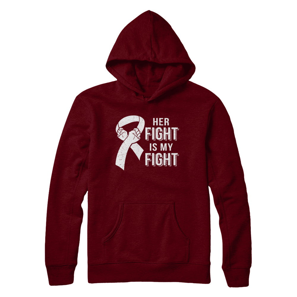 Her Fight Is My Fight Lung Cancer Clear Awareness T-Shirt & Hoodie | Teecentury.com