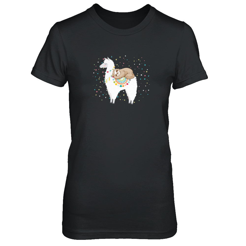 Sloth Riding Llama Funny T-Shirt Lover Sloths Gift
