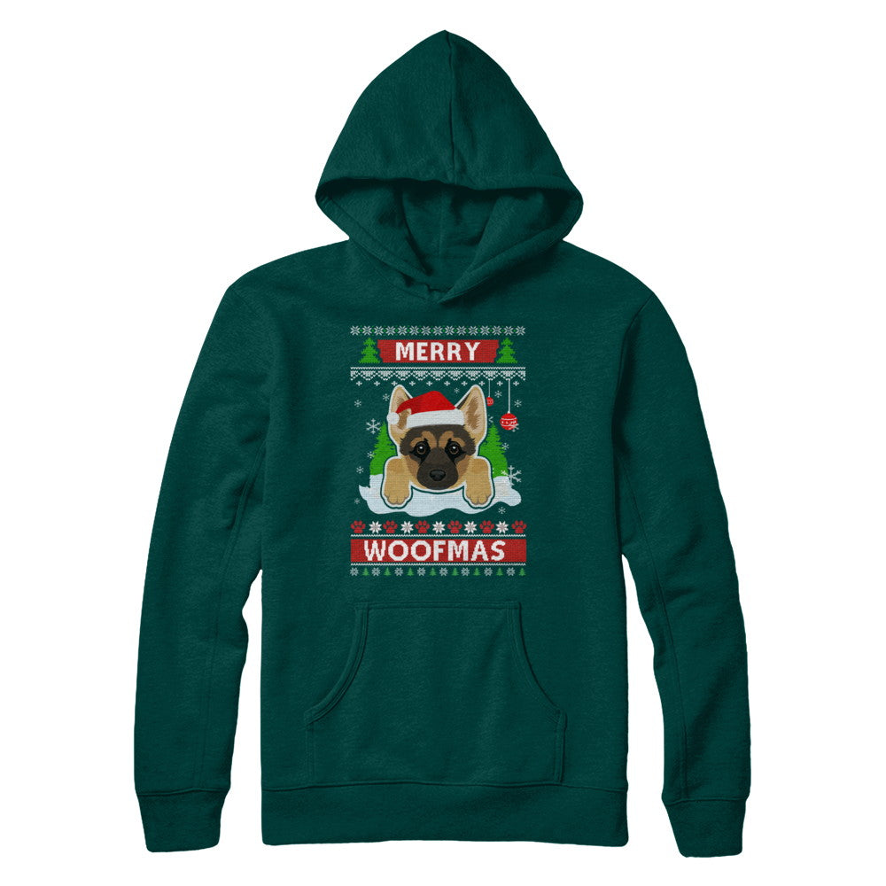 German Shepherd Merry Woofmas Ugly Christmas Sweater T-Shirt & Sweatshirt | Teecentury.com