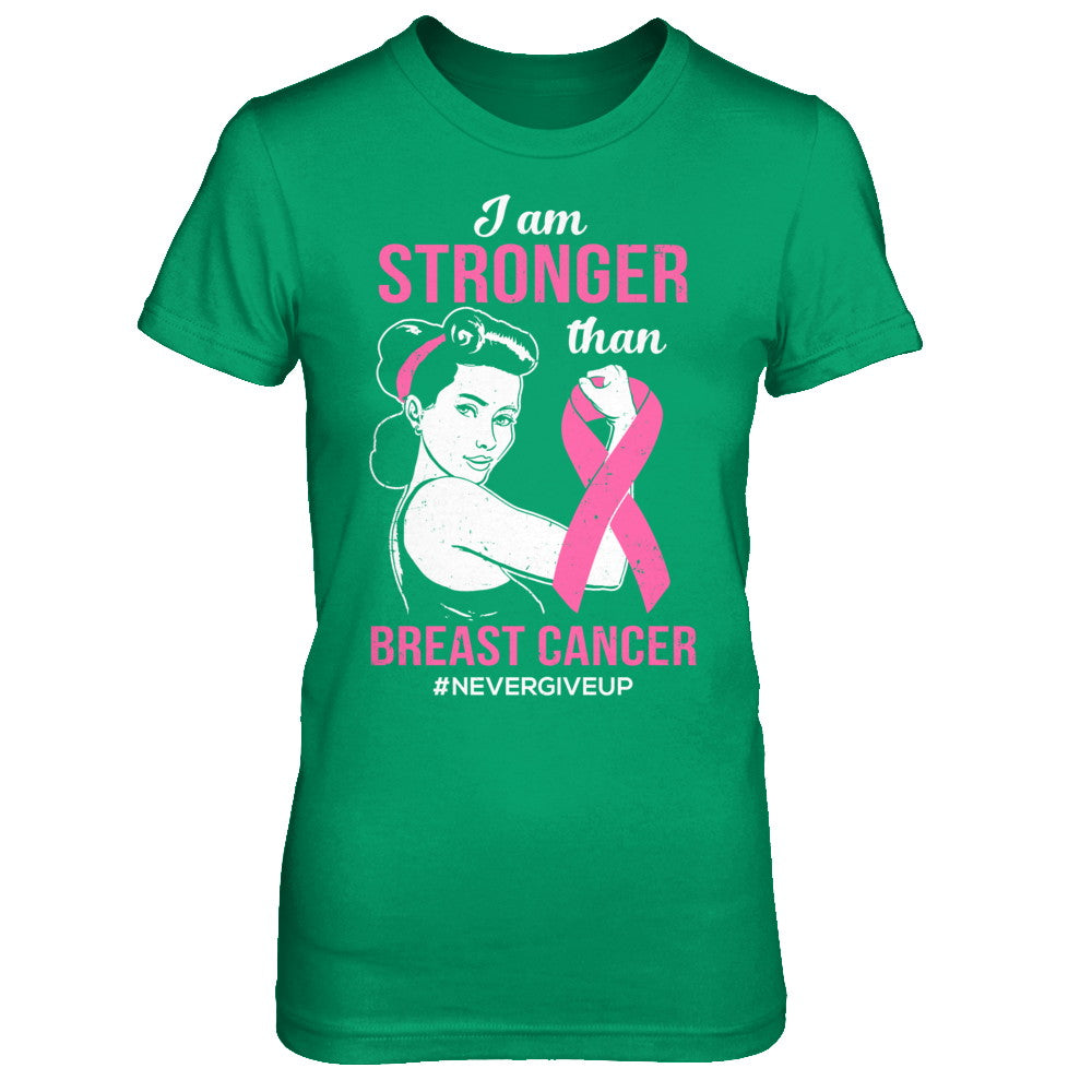 I Am Stronger Than Breast Cancer Awareness Support T-Shirt & Hoodie | Teecentury.com