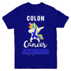 Inspirational Colon Cancer Awareness Unicorn Support Youth Youth Shirt | Teecentury.com