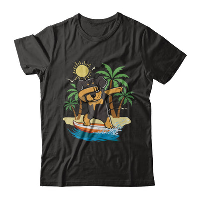 Summer Vacation Dabbing Rottweiler Surfing Surfboard Gift T-Shirt & Hoodie | Teecentury.com