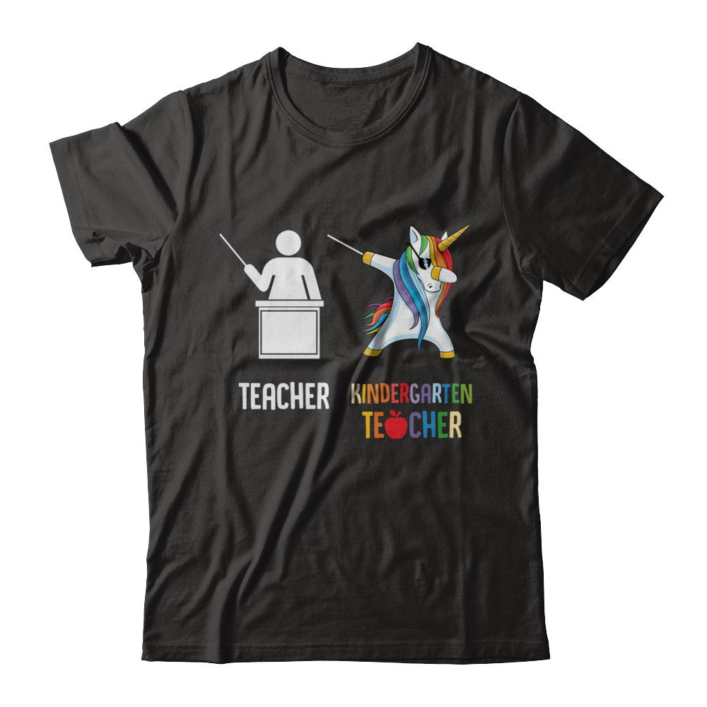 Dabbing Unicorn Kindergarten Teacher Funny Gifts Dab T-Shirt & Hoodie | Teecentury.com