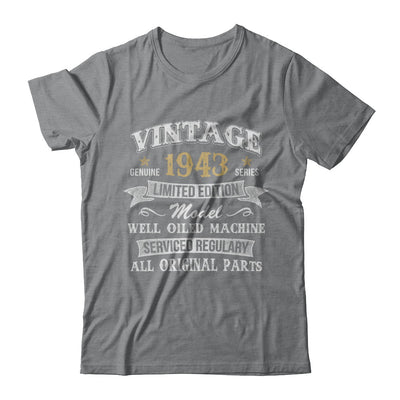 Vintage 79th Birthday Funny 1943 All Original Parts T-Shirt & Hoodie | Teecentury.com