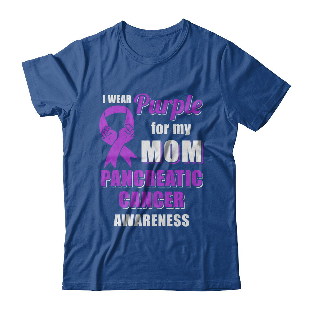 I Wear Purple For My Mom Pancreatic Cancer Son Daughter T-Shirt & Hoodie | Teecentury.com