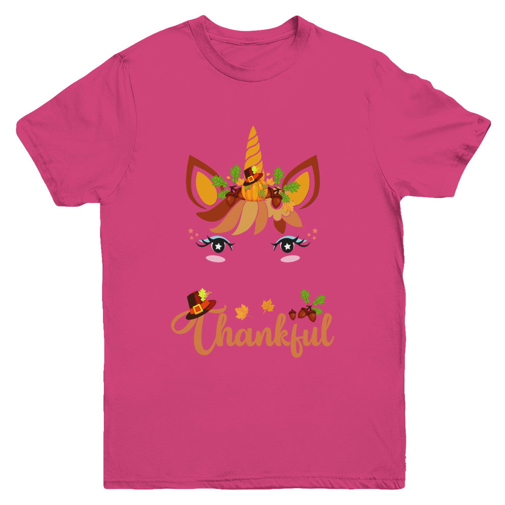 Thanksgiving Unicorn Pumpkin For Kids Youth Youth Shirt | Teecentury.com